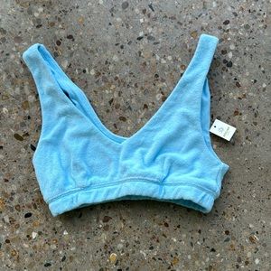 aerie offline terry cloth bra top